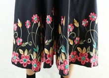 Load image into Gallery viewer, linen skirt, embroidery skirt, high waist skirt, maxi skirt, elastic waist skirt, custom made, long skirt (Q1898) - lijingshop