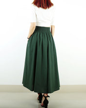 Load image into Gallery viewer, Elastic waist skirt, high waist skirt, linen skirt, maxi skirt, long skirt, flared skirt(Q1989)