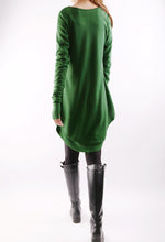 Load image into Gallery viewer, Pullover Sweater with Thumb Hole, Womens Asymmetrical Pullover Sweater Tunic Dress Set, Knits slip dress, Gray Sweatshirt, Knit Top, Knit Jumper(Q1996) - lijingshop