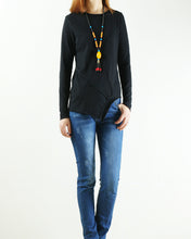 Load image into Gallery viewer, Women's Long Sleeves Top/Asymmetrical top/Cotton t-shirt/Crew Neck T-shirt/Customized Plus Size Clothing(Y1821) - lijingshop