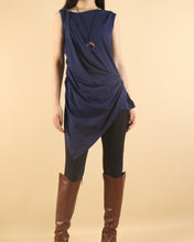 Load image into Gallery viewer, Asymmetrical Cotton Tank Top/Sleeveless tops/Tunic top for women/cotton t-shirt/Customized shirt/Tunic Top for Leggings(Y1704S)