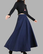 Load image into Gallery viewer, Women wool skirt/flared skirt/winter skirt/maxi skirt/ankle length skirt(Q1806)