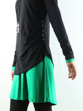 Load image into Gallery viewer, Women's V-neck cotton dress/Boho Cotton Layered Tunic Dress Set/long sleeve top(Q1702) - lijingshop