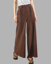 Load image into Gallery viewer, Women's Wide leg linen skirt pants/plus size trousers/oversize casual customized trousers(K1702)