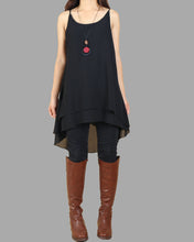 Load image into Gallery viewer, Chiffon Tunic dress Set/Women's Sweater Dress /Strap Dress/Slip Chiffon Dress/Oversized Sweaters/Plus Size Sweater Dress/Fall Outfits(Q1801M)