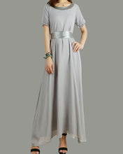 Load image into Gallery viewer, Wedding dress, Bridesmaid dress, Women's Chiffon Long Dress, White dress,maxi dress, evening dress(Q1010)