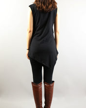 Load image into Gallery viewer, Tunic top for women/Asymmetrical Cotton Tank Top/Sleeveless Tunic Dress/cotton t-shirt/Customized shirt/Tunic Top for Leggings(Y1704S)