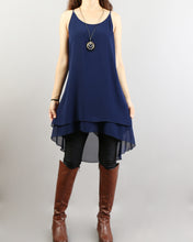 Load image into Gallery viewer, Half Sleeve lace Top/Maternity Tunic Dress/Oversize Chiffon Slip Dress/Plus Size Tunic Top(Q1801)