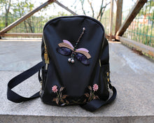 Load image into Gallery viewer, Womens backpack, canvas bag, embroidered bag, travel backpack, rucksack, canvas backpack(B1001) - lijingshop