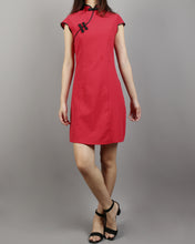 Load image into Gallery viewer, Linen dress, Cheongsam dress, Chinese Vintage dress, Asian style dress, Modern Cheongsam, Qipao dress(Q1058)