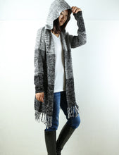 Load image into Gallery viewer, Women Oversized sweater/Cardigan Sweater/Hooded Cardigan/Plus Size Knit Hoodie/knit Jacket/Loose Fit/casual Sweatshirt/Long Cardigan (Y1963) - lijingshop