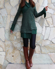 Load image into Gallery viewer, Women's sweater/ knit sweater tunic dress/plus size tunic dress/casual customized tunic top/pullover sweater(Y1673)