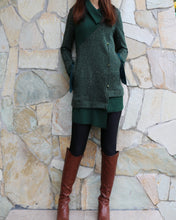 Load image into Gallery viewer, Women's sweater/ knit sweater tunic dress/plus size tunic dress/casual customized tunic top/pullover sweater(Y1673)