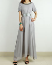 Load image into Gallery viewer, Bridesmaid dress, Women's Chiffon Long Dress, White dress, wedding dress, maxi dress, evening dress(Q1010)