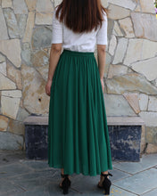 Load image into Gallery viewer, Women's long skirt, maxi skirt, elastic waist skirt, chiffon skirt, A-line skirt, customized summer skirt(Q2021)
