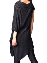 Load image into Gallery viewer, Women's asymmetrical cotton tunic top/stripe dress/Casual Tunic dress/Summer Customized Plus Size short sleeve shirt/Maternity dress(Y19b6) - lijingshop