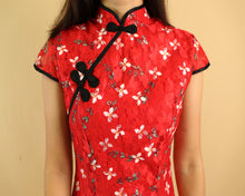 Load image into Gallery viewer, Cheongsam dress, Chinese Vintage dress, Asian style lace dress, Modern Cheongsam, Qipao dress(Q1058)