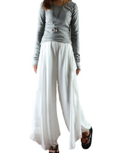 Load image into Gallery viewer, Elastic Waist Pants/Womens Chiffon Skirt Pants/Wide Leg trousers/High Waist Loose Trousers/Layered Flowy Pants/Black Pants(K1701) - lijingshop