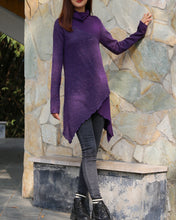 Load image into Gallery viewer, Women's pullover sweater/black tunic top/cotton t-shirt/long sleeve tops(Y1999) - lijingshop