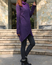 Load image into Gallery viewer, Women's pullover sweater/black tunic top/cotton t-shirt/long sleeve tops(Y1999) - lijingshop