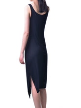 Load image into Gallery viewer, Women pleated chiffon dress set/modal cotton dress/crew neck dress/short sleeve dress/asymmetrical dress(Q1515) - lijingshop