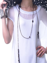 Load image into Gallery viewer, Women pleated chiffon dress set/modal cotton dress/crew neck dress/short sleeve dress/asymmetrical dress(Q1515) - lijingshop