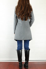 Load image into Gallery viewer, Womens Winter Jacket/Wool Coat/Trench Coat/Asymmetrical Cashmere jacket/zipper coat/Long Overcoat(Y5130) - lijingshop