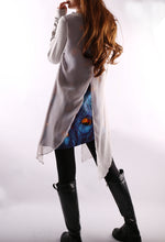 Load image into Gallery viewer, Womens Printed Tunic Dress/Long Sleeve tunic Top/Plus Size Tunic Top/Oversized T-shirt/Asymmetrical Dress(Y1702) - lijingshop