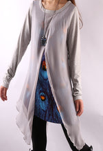 Load image into Gallery viewer, Womens Printed Tunic Dress/Long Sleeve tunic Top/Plus Size Tunic Top/Oversized T-shirt/Asymmetrical Dress(Y1702) - lijingshop
