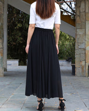 Load image into Gallery viewer, Women's maxi skirt, elastic waist skirt, chiffon skirt, long skirt, A-line skirt, customized summer skirt(Q2021)