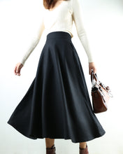 Load image into Gallery viewer, Women wool skirt/flared skirt/winter skirt/maxi skirt/ankle length skirt(Q1806) - lijingshop