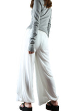 Load image into Gallery viewer, Elastic Waist Pants/Womens Chiffon Skirt Pants/Wide Leg trousers/High Waist Loose Trousers/Layered Flowy Pants/Black Pants(K1701) - lijingshop