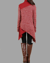 Load image into Gallery viewer, Women's asymmetrical tunic dress/pullover sweater/oversized casual customized plus size tunic top/maternity dress(Y1999S)