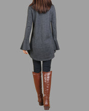 Load image into Gallery viewer, women's bottom t-shirt/bell sleeves top/oversized tunic dress/customized tunic top(Y1701gt)