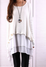 Load image into Gallery viewer, Chiffon Tunic dress Set/Women's Sweater Dress /Strap Dress/Slip Chiffon Dress/Oversized Sweaters/Plus Size Sweater Dress/Fall Outfits(Q1801M) - lijingshop