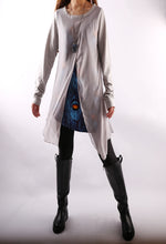 Load image into Gallery viewer, Womens Printed Tunic Dress/Long Sleeve tunic Top/Plus Size Tunic Top/Oversized T-shirt/Asymmetrical Dress(Y1702) - lijingshop