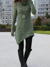 Load image into Gallery viewer, women pullover sweater dress/Asymmetrical knit sweater/cowl neck sweater/oversized knit top/customized tunic dress/plus size sweatshirt/casual jumper (Y1853) - lijingshop