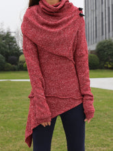 Load image into Gallery viewer, Womens Asymmetrical Pullover Sweater/Tunic Top for Leggings/Knit Tunic top/ Long Sleeve Top(Y1653) - lijingshop