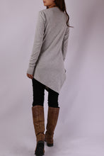 Load image into Gallery viewer, Long Sleeve Tunic Dress/Asymmetrical Cotton Top/cotton t-shirt/Customized shirt/Tunic Top for Leggings(Y1704) - lijingshop