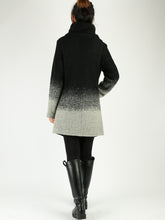 Load image into Gallery viewer, Wool Gradient Color Coat/Asymmetrical jacket/Winter Jacket/Wool Coat/Trench Coat/zipper coat/Long Overcoat(Y5130) - lijingshop