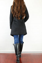 Load image into Gallery viewer, Womens Winter Jacket/Wool Coat/Trench Coat/Asymmetrical Cashmere jacket/zipper coat/Long Overcoat(Y5130) - lijingshop