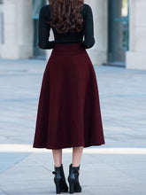 Load image into Gallery viewer, Women's woolen skirt/long customized skirt/winter skirt (Q1819) - lijingshop