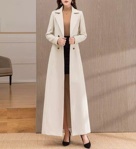 Wool Coat women, Long Wool Jacket, Coat dress, Winter Coat, wool Trench Coat, Full Length coat, maxi coat, Belt Coat, Handmade Coat(Y1187)