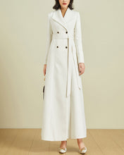 Load image into Gallery viewer, Wool Coat women, Long Wool Jacket, Coat dress, Winter Coat, wool Trench Coat, Full Length coat, maxi coat, Belt Coat, Handmade Coat(Y1169)
