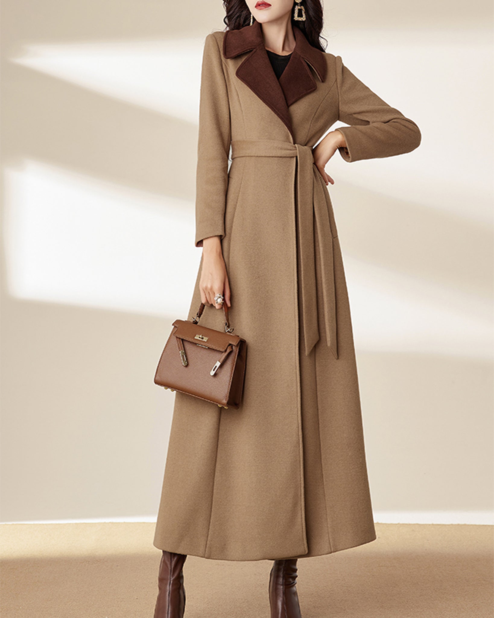 Wool Coat for Women, Maxi Coat, Coat Dress, Winter Coat, Flare Coat, Long Jacket, Wool Overcoat, Coat with Pockets (Y2167) XS(US 2) Wool Coat for Women, Maxi Coat, Coat Dress, Winter Coat, Flare Coat, Long Jacket, Wool Overcoat, Coat with Pockets (Y2167) XS(US 2)