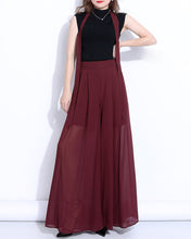 Load image into Gallery viewer, Wide leg Pants, Chiffon Skirt Pants, Summer Pants, Women&#39;s Pants, Chiffon trousers, long pants, elastic waist pants (K2039)
