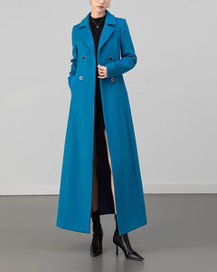 Wool Coat women, Long Wool Jacket, Coat dress, Winter Coat, wool Trench Coat, Full Length coat, maxi coat, Handmade Coat(Y1180)