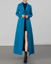 Load image into Gallery viewer, Wool Coat women, Long Wool Jacket, Coat dress, Winter Coat, wool Trench Coat, Full Length coat, maxi coat, Handmade Coat(Y1180)
