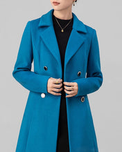 Load image into Gallery viewer, Wool Coat women, Long Wool Jacket, Coat dress, Winter Coat, wool Trench Coat, Full Length coat, maxi coat, Handmade Coat(Y1180)
