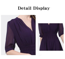 Load image into Gallery viewer, Women&#39;s chiffon dress, black dress, summer dress, casual dress, loose fit layered dress, plus size oversize dress(Q3022)
